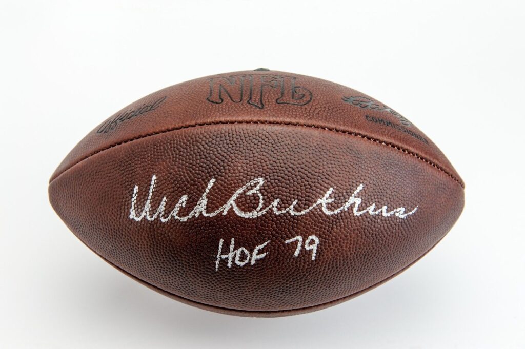 Autographed football given to Lindsay B. Coleman