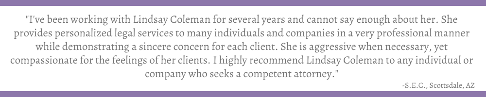 Review of Attorney Lindsay B. Coleman